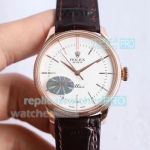Swiss Replica Rolex Cellini Rose Gold Watch White Dial 39mm